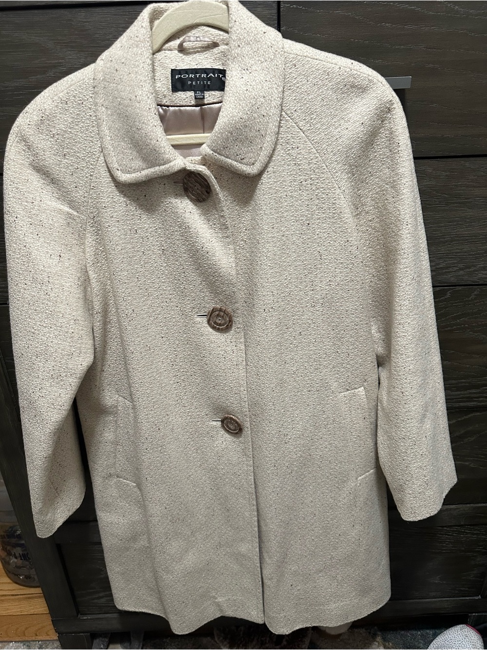 Cream Bouclé Pea Coat